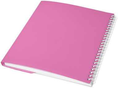 Блокнот Curve А5, колір рожевий, білий - 21267016- Фото №3
