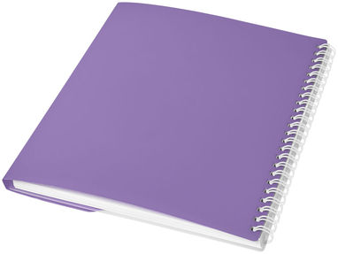 Блокнот Curve А5, цвет пурпурный, белый - 21267017- Фото №3