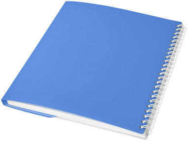 Блокнот Curve А5, колір матовий синій, білий - 21267020- Фото №3