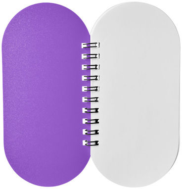 Блокнот Capsule, колір пурпурний, суцільний чорний - 21269006- Фото №4