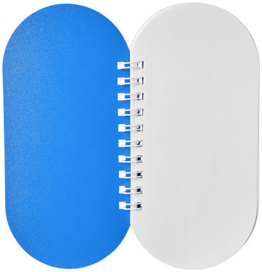 Блокнот Capsule, колір синій, білий - 21269012- Фото №4