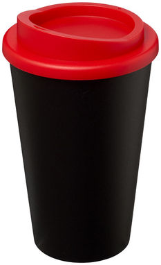 Термокружка Americano , колір суцільний чорний, червоний - 21000103- Фото №1