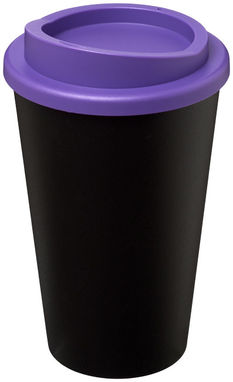 Термокружка Americano , цвет сплошной черный, пурпурный - 21000106- Фото №1
