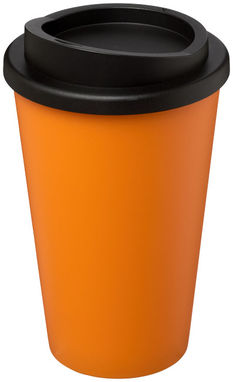 Термокружка Americano , колір помаранчевий, суцільний чорний - 21000122- Фото №1