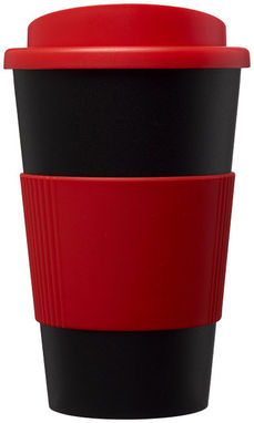 Термокружка Americano , колір суцільний чорний, червоний - 21000203- Фото №3