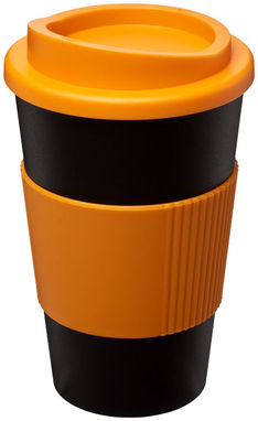 Термокружка Americano , цвет сплошной черный, оранжевый - 21000205- Фото №1
