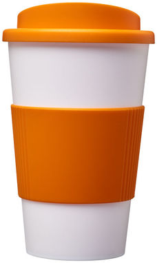 Термокружка Americano , цвет белый, оранжевый - 21000212- Фото №3