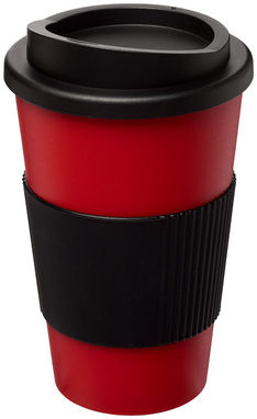 Термокружка Americano , колір червоний, суцільний чорний - 21000216- Фото №1