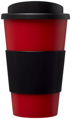 Термокружка Americano , цвет красный, сплошной черный - 21000216- Фото №3