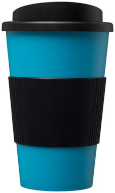 Термокружка Americano , колір колір морської хвилі, суцільний чорний - 21000218- Фото №3