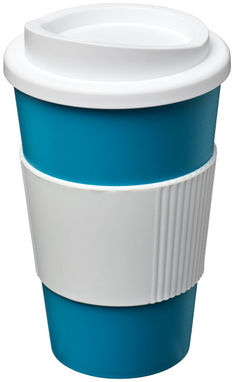Термокружка Americano , колір колір морської хвилі, білий - 21000219- Фото №1