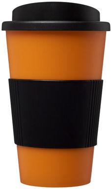 Термокружка Americano , колір помаранчевий, суцільний чорний - 21000222- Фото №3