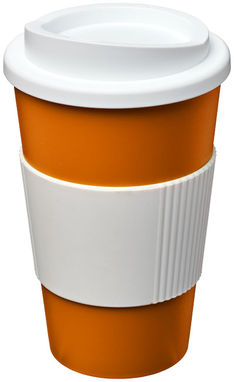 Термокружка Americano , колір помаранчевий, білий - 21000223- Фото №1