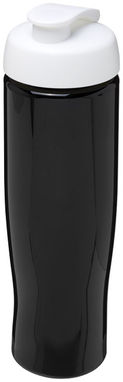 Бутылка спортивная H2O Tempo , цвет сплошной черный, белый - 21004012- Фото №1