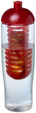 Бутылка спортивная H2O Tempo , цвет прозрачный, красный - 21004302- Фото №1