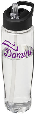 Бутылка спортивная H2O Tempo , цвет прозрачный, сплошной черный - 21004400- Фото №2