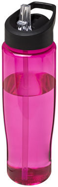 Пляшка спортивна H2O Tempo , колір рожевий, суцільний чорний - 21004406- Фото №1