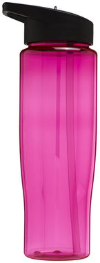 Пляшка спортивна H2O Tempo , колір рожевий, суцільний чорний - 21004406- Фото №4