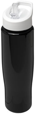 Бутылка спортивная H2O Tempo , цвет сплошной черный, белый - 21004409- Фото №1