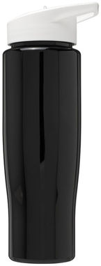 Бутылка спортивная H2O Tempo , цвет сплошной черный, белый - 21004409- Фото №3