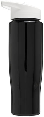 Пляшка спортивна H2O Tempo , колір суцільний чорний, білий - 21004409- Фото №4