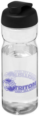 Пляшка спортивна H2O Base , колір прозорий, суцільний чорний - 21004500- Фото №2