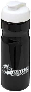 Пляшка спортивна H2O Base , колір суцільний чорний, білий - 21004512- Фото №2