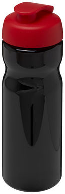 Пляшка спортивна H2O Base , колір суцільний чорний, червоний - 21004514- Фото №1