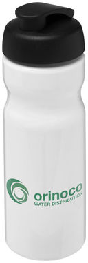 Бутылка спортивная H2O Base , цвет белый, сплошной черный - 21004515- Фото №2