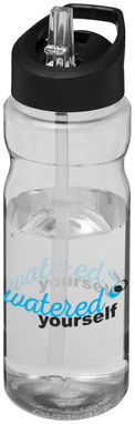 Пляшка спортивна H2O Base , колір прозорий, суцільний чорний - 21004900- Фото №2