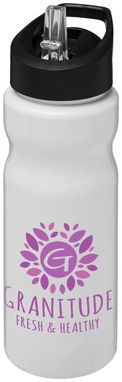 Бутылка спортивная H2O Base , цвет белый, сплошной черный - 21004902- Фото №2