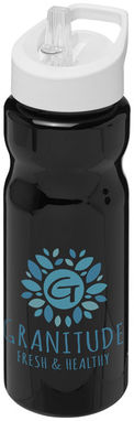 Пляшка спортивна H2O Base , колір суцільний чорний, білий - 21004908- Фото №2