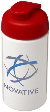 Бутылка спортивная H2O Bop , цвет белый, красный - 21005014- Фото №2