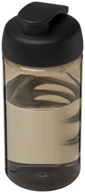 Бутылка спортивная H2O Bop , цвет угольный, сплошной черный - 21005015- Фото №1