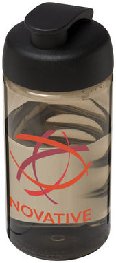 Бутылка спортивная H2O Bop , цвет угольный, сплошной черный - 21005015- Фото №2