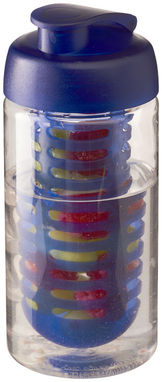 Пляшка спортивна H2O Bop , колір прозорий, синій - 21005101- Фото №1