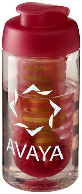 Бутылка спортивная H2O Bop , цвет прозрачный, розовый - 21005106- Фото №2