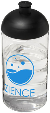 Бутылка спортивная H2O Bop , цвет прозрачный, сплошной черный - 21005200- Фото №2