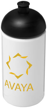 Бутылка спортивная H2O Bop , цвет белый, сплошной черный - 21005211- Фото №2
