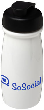 Бутылка спортивная H2O Pulse , цвет белый, сплошной черный - 21005400- Фото №2