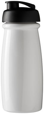 Бутылка спортивная H2O Pulse , цвет белый, сплошной черный - 21005400- Фото №3