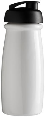 Бутылка спортивная H2O Pulse , цвет белый, сплошной черный - 21005400- Фото №4