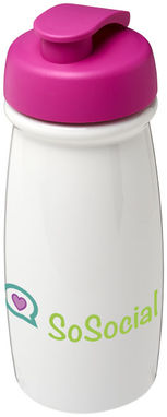 Пляшка спортивна H2O Pulse , колір білий, рожевий - 21005408- Фото №2