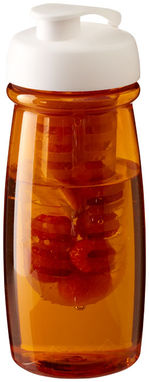 Бутылка спортивная H2O Pulse , цвет оранжевый прозрачный, белый - 21005502- Фото №1