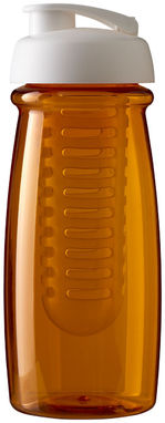 Пляшка спортивна H2O Pulse , колір помаранчевий прозорий, білий - 21005502- Фото №3