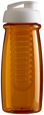 Пляшка спортивна H2O Pulse , колір помаранчевий прозорий, білий - 21005502- Фото №4