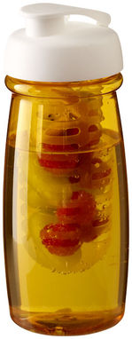 Пляшка спортивна H2O Pulse , колір жовтий, білий - 21005503- Фото №1