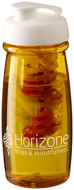 Пляшка спортивна H2O Pulse , колір жовтий, білий - 21005503- Фото №2