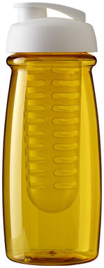 Пляшка спортивна H2O Pulse , колір жовтий, білий - 21005503- Фото №3