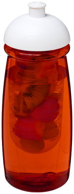Пляшка спортивна H2O Pulse , колір червоний прозорий, білий - 21005701- Фото №1